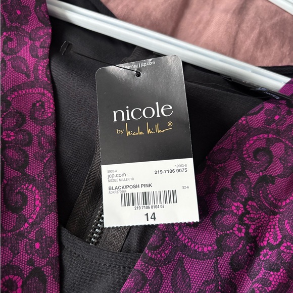 Nicole Purple and Black Mini Dress - Picture 4 of 6